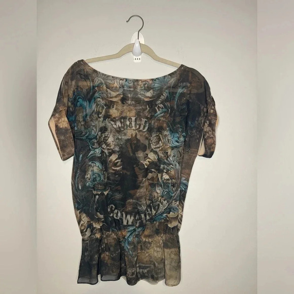 VTG Western Y2K JODY COWGIRL Flowy Top - Picture 7 of 15